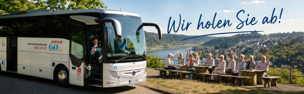 Wir holen Sie ab - Busfahrer und Reiseg&auml;ste